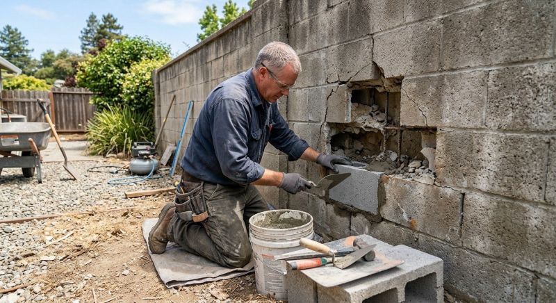 Block Wall Repair in Pasco County, FL
