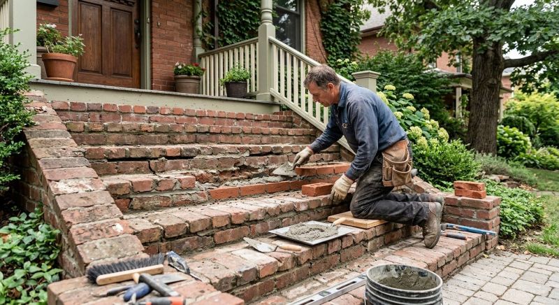 Brick Stairs Repair in Brooksville, FL