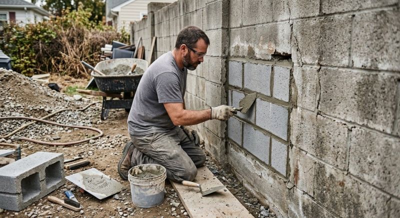 Cinder Block Wall Repair in Inverness, FL