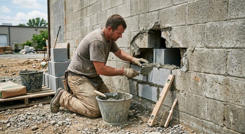Cinder Block Wall Repair in Lecanto, FL